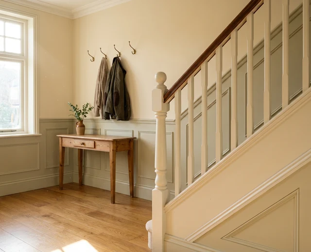 A welcoming, freshly cleaned hallway in a Derby home